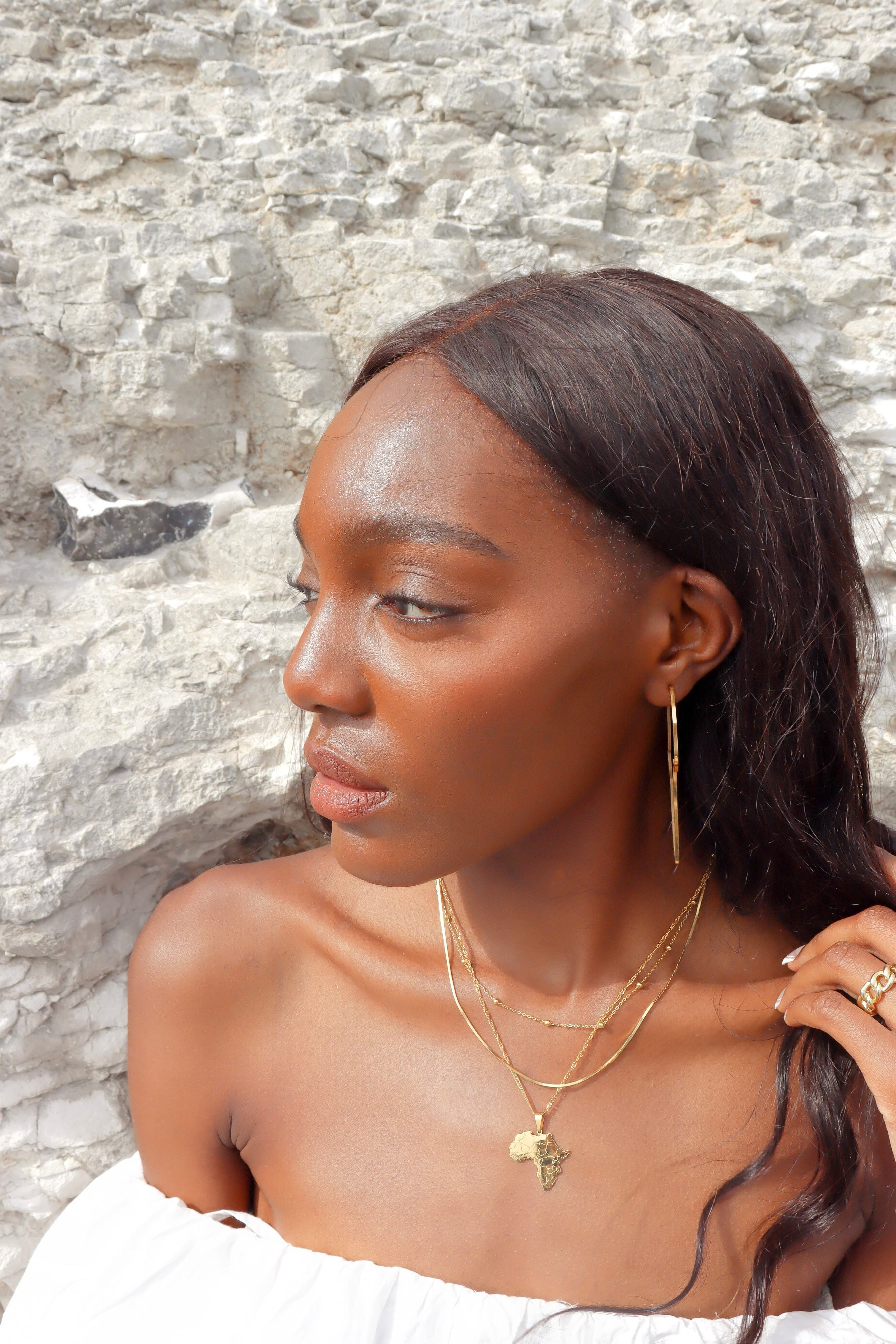 Engraved Africa Map Necklace - KIRO UK