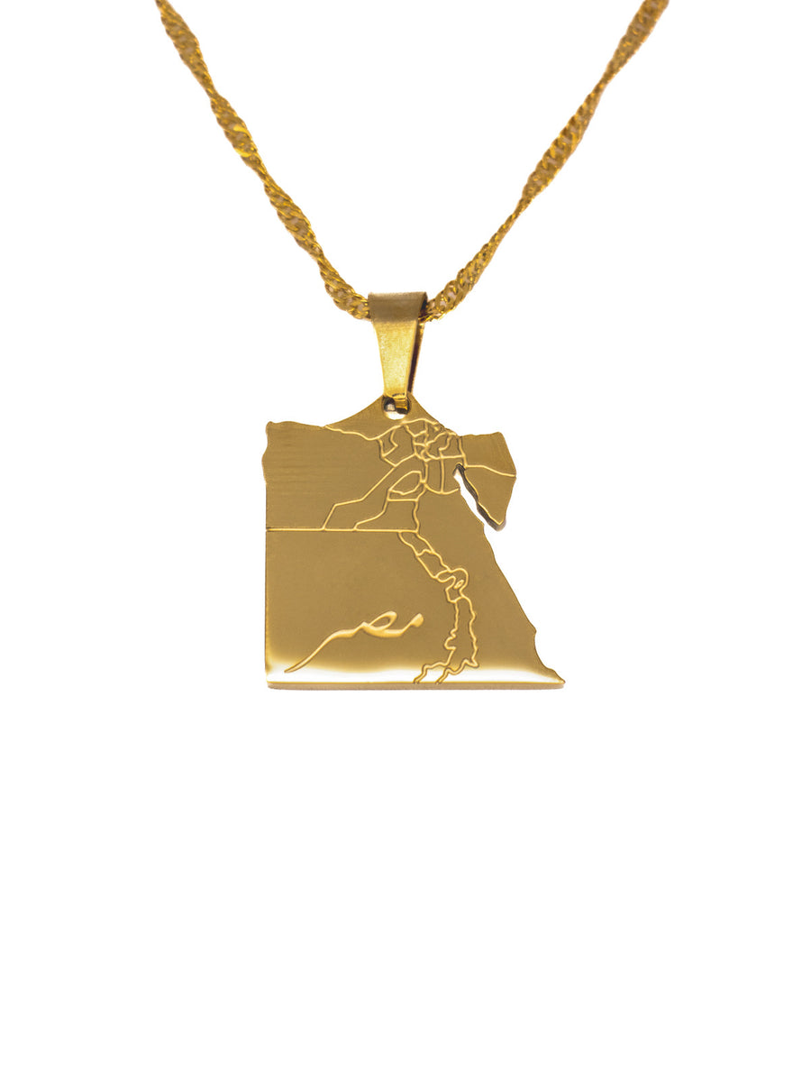 Egypt Map Necklace