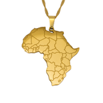Engraved Africa Map Necklace - KIRO UK