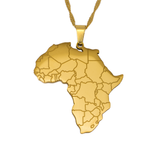 Engraved Africa Map Necklace - KIRO UK