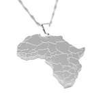 Engraved Africa Map Necklace - KIRO UK