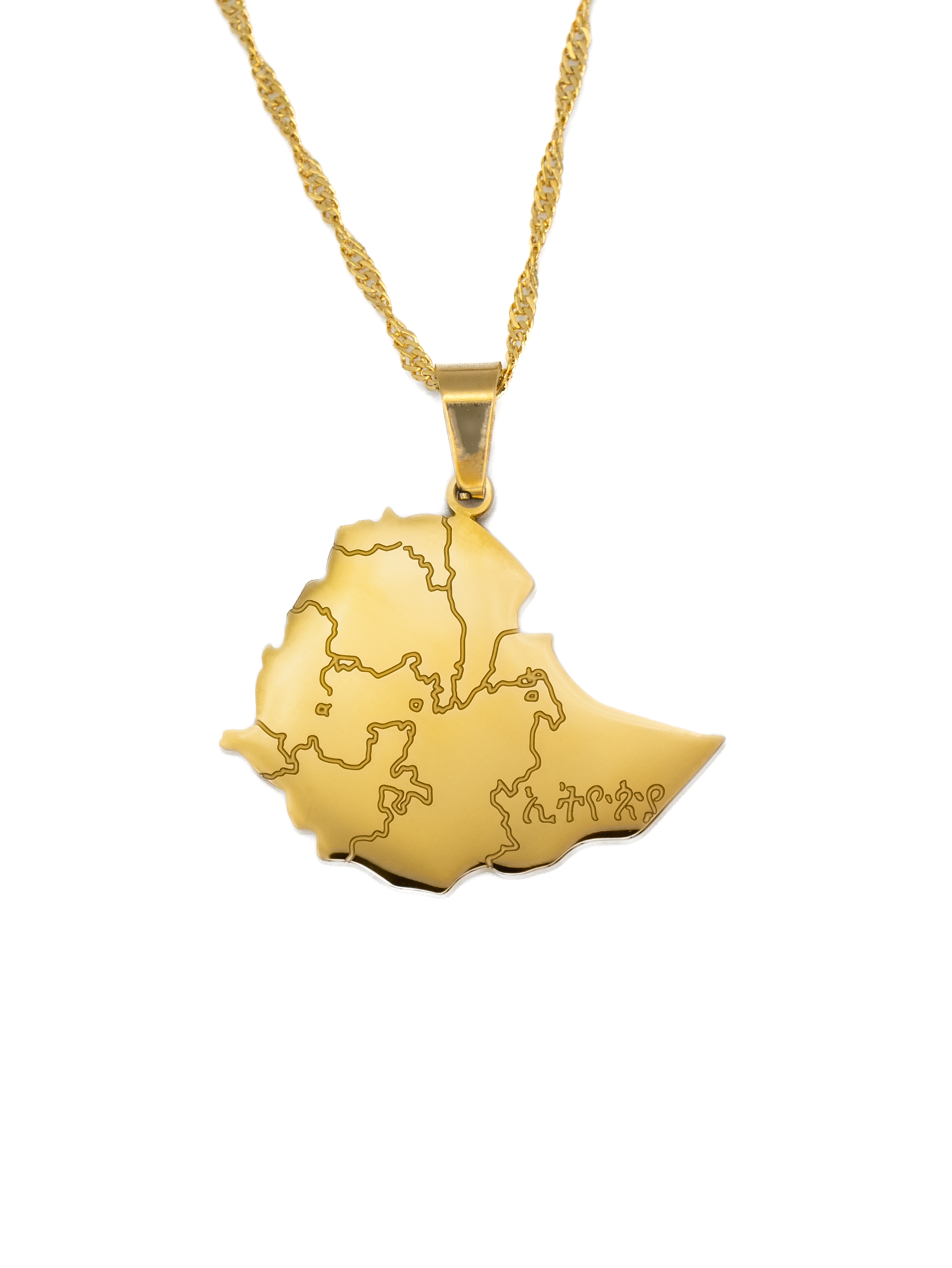 Ethiopia Map necklace - KIRO UK