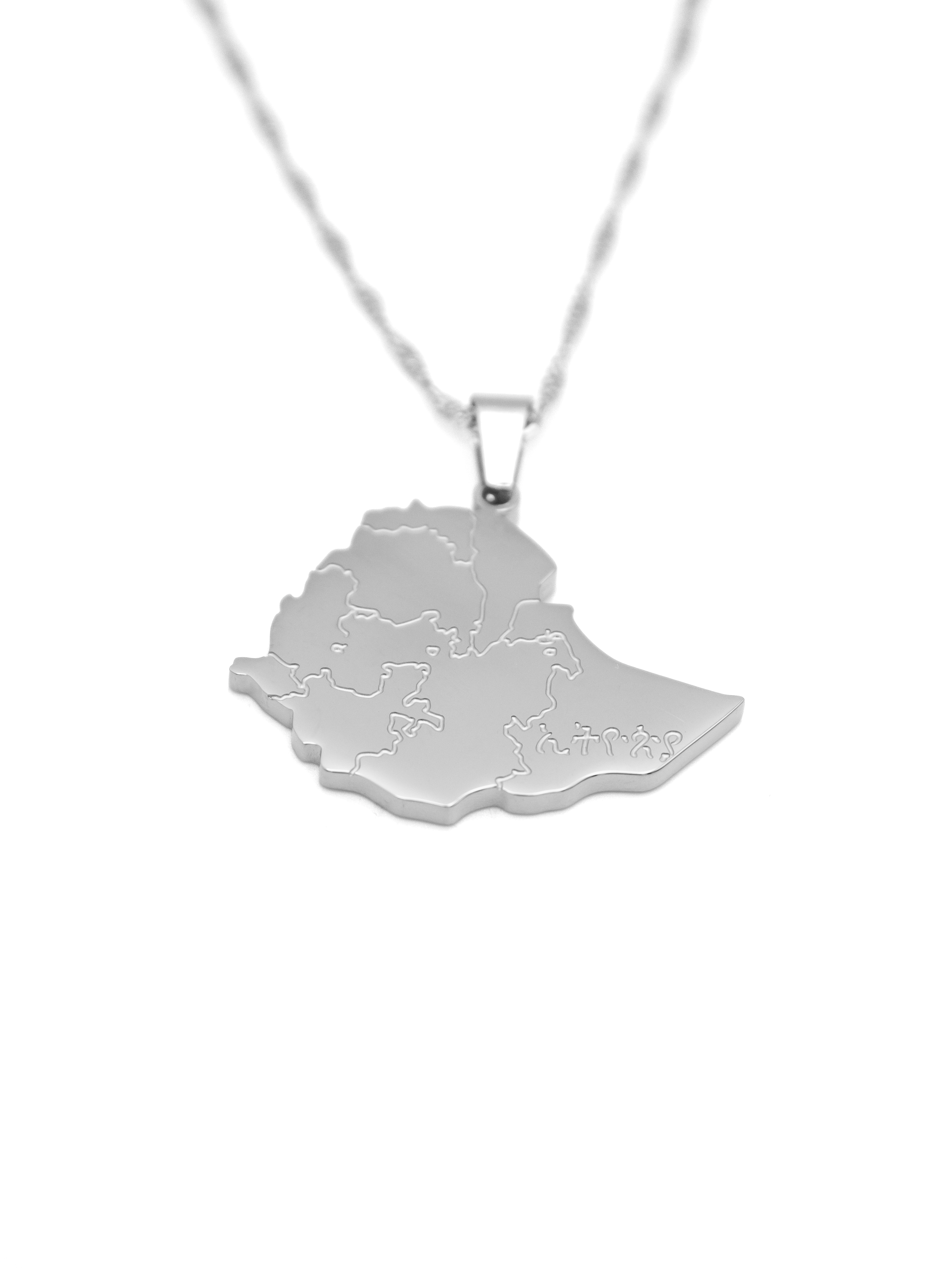 Ethiopia Map necklace - KIRO UK