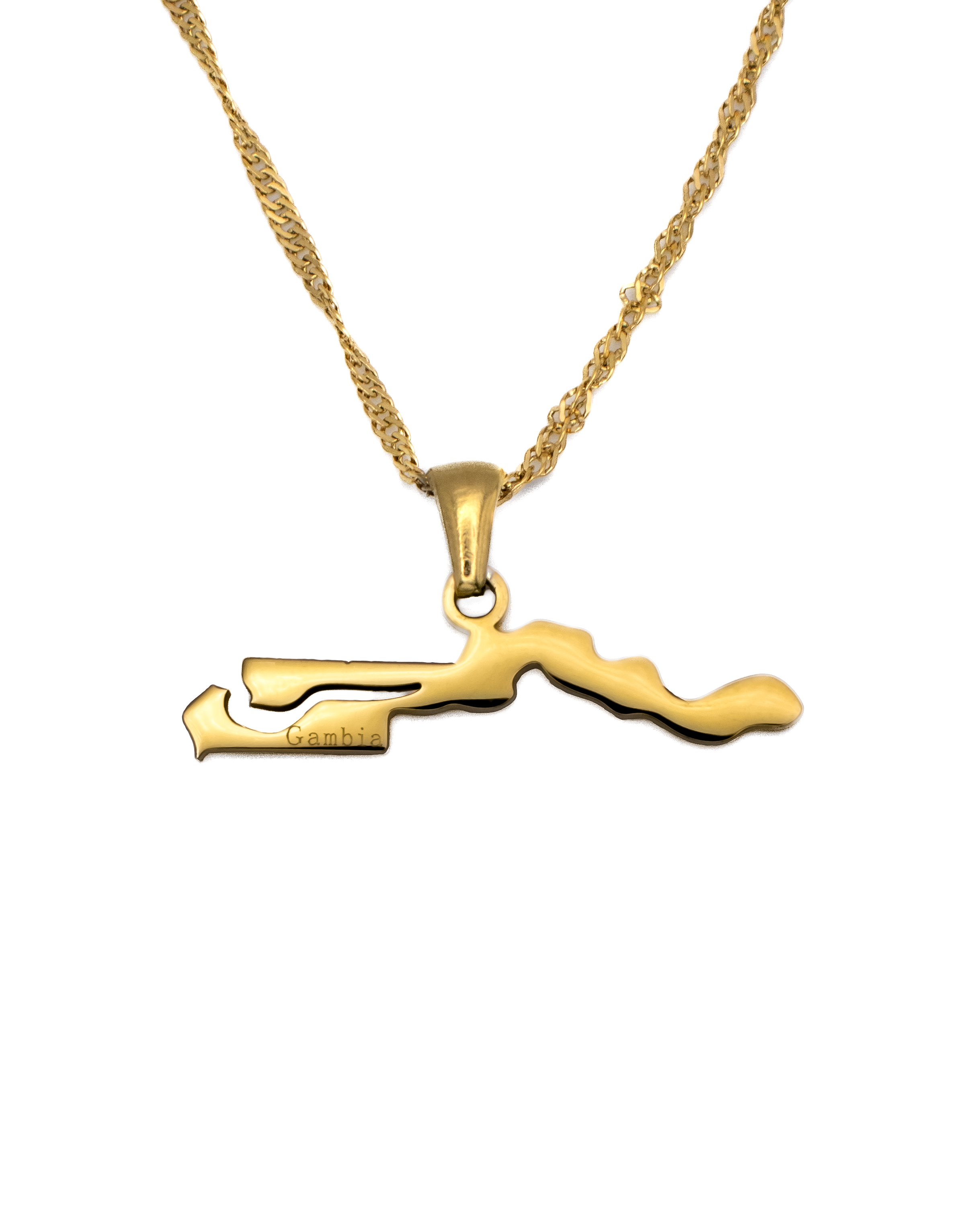Gambia Map Necklace - KIRO UK