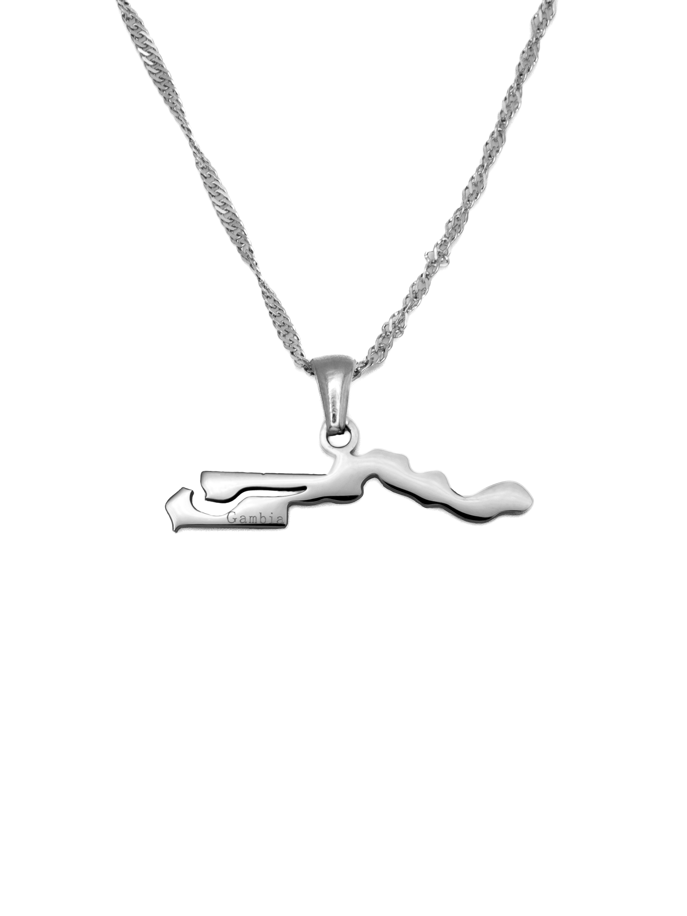 Gambia Map Necklace - KIRO UK