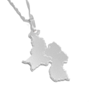 Sterling Silver Custom Mixed Map Necklace - KIRO UK