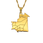 Mauritania Map Necklace - KIRO UK