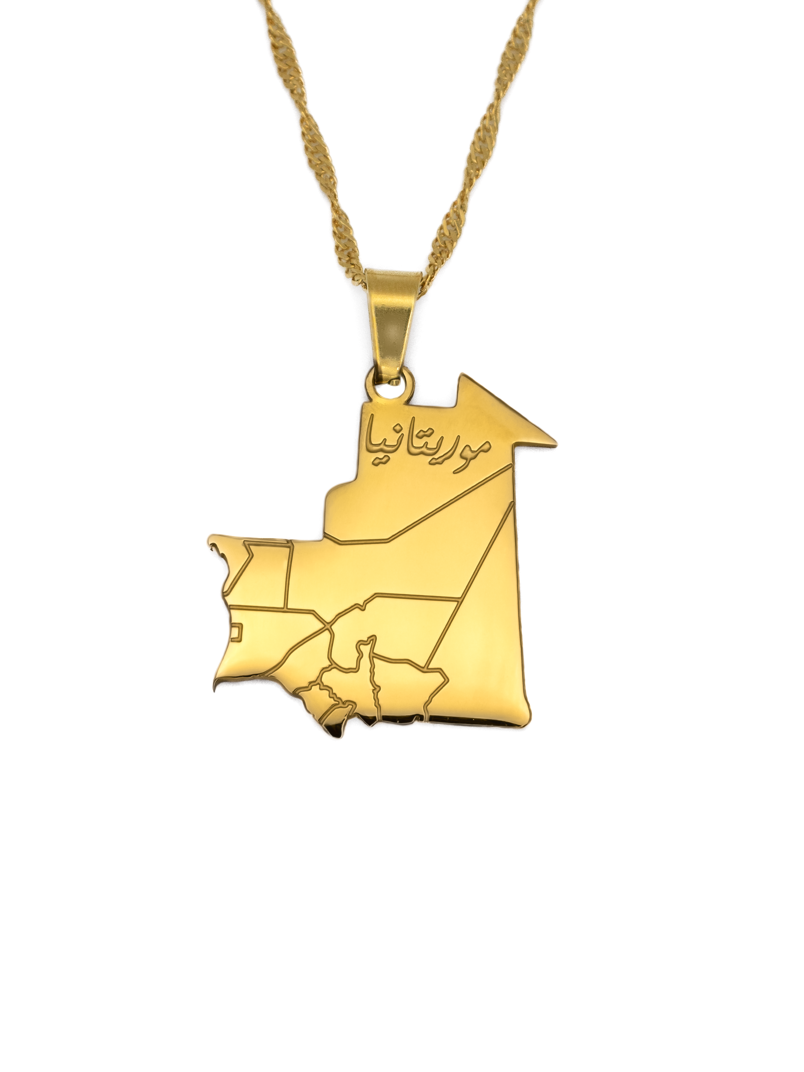 Mauritania Map Necklace - KIRO UK