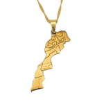 Morocco Map Necklace - KIRO UK