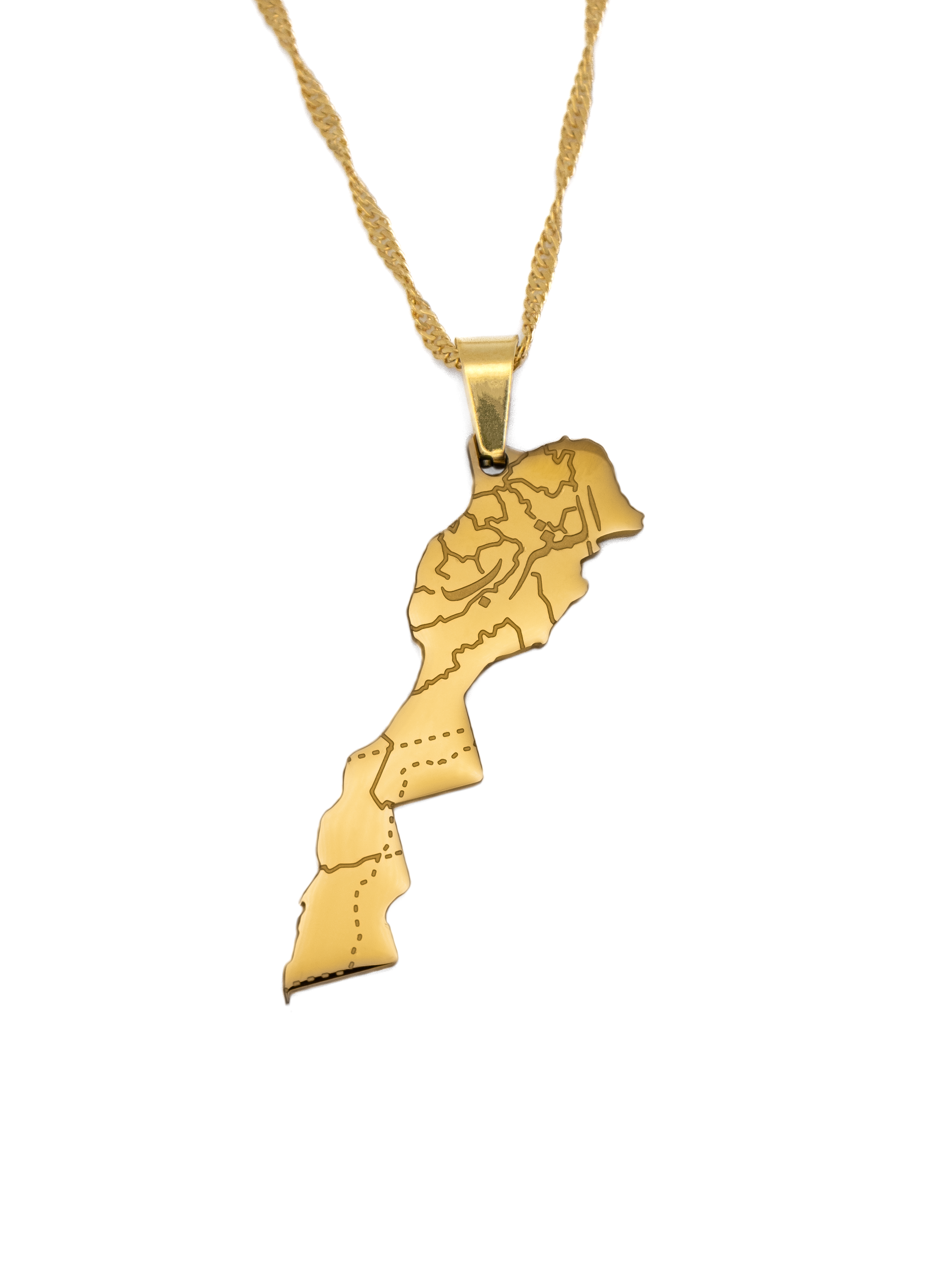 Morocco Map Necklace - KIRO UK
