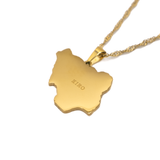 Nigeria Map Necklace - KIRO UK