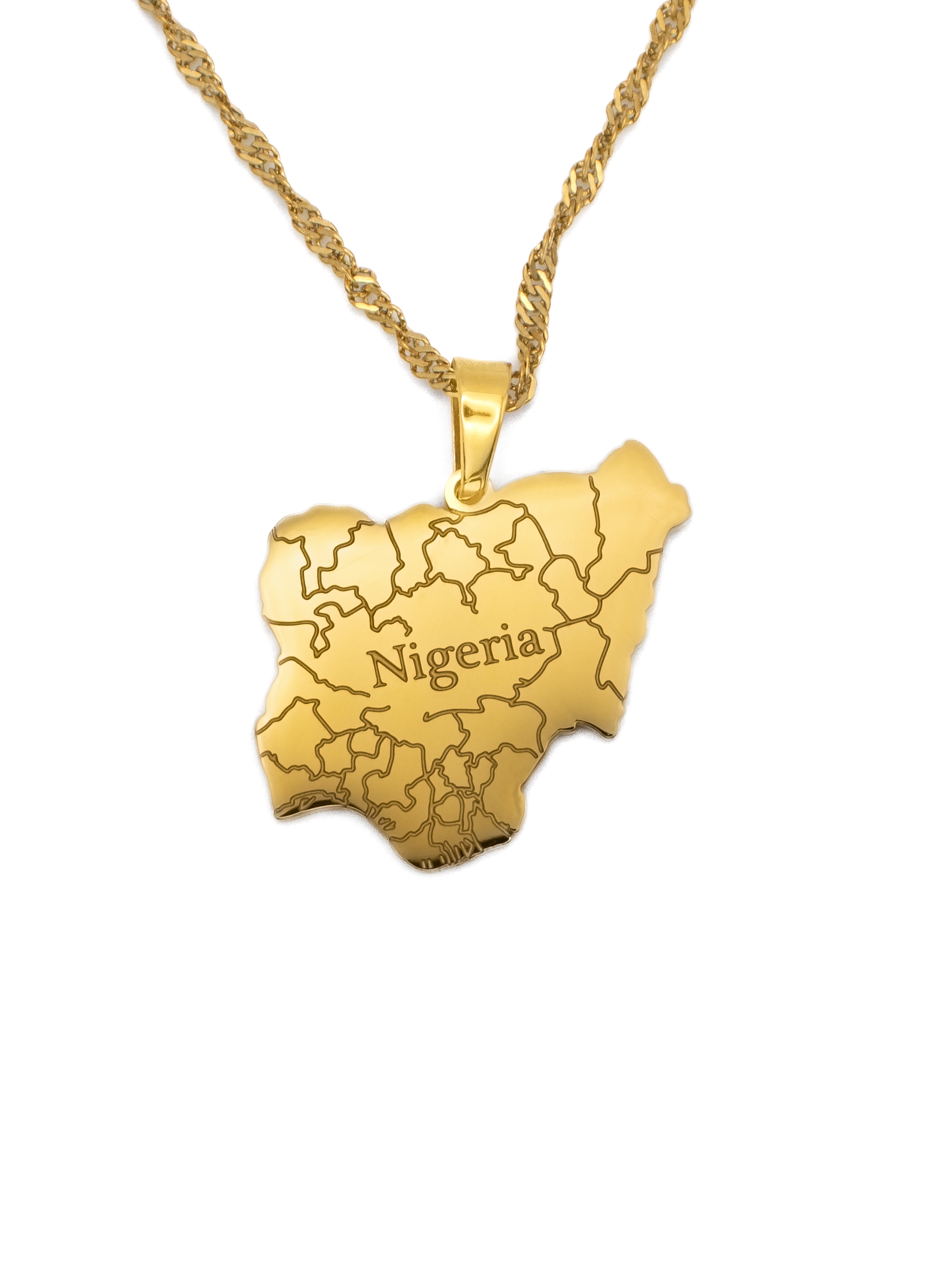 Nigeria Map Necklace - KIRO UK