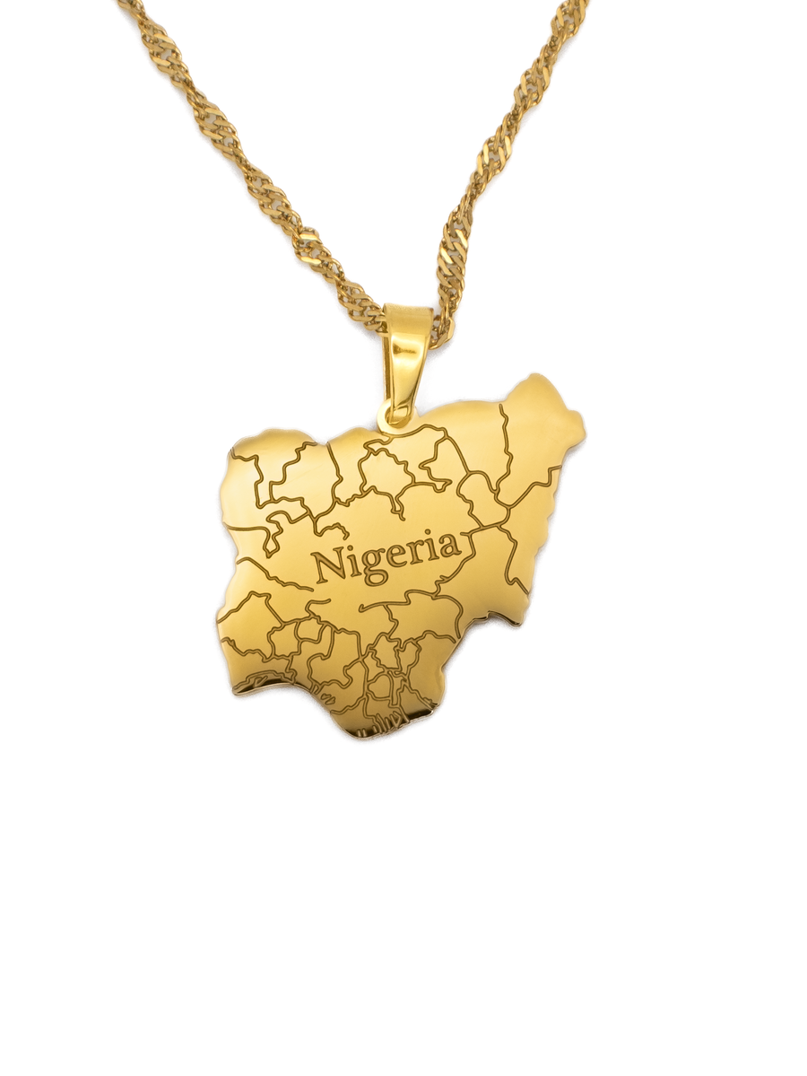 Nigeria Map Necklace