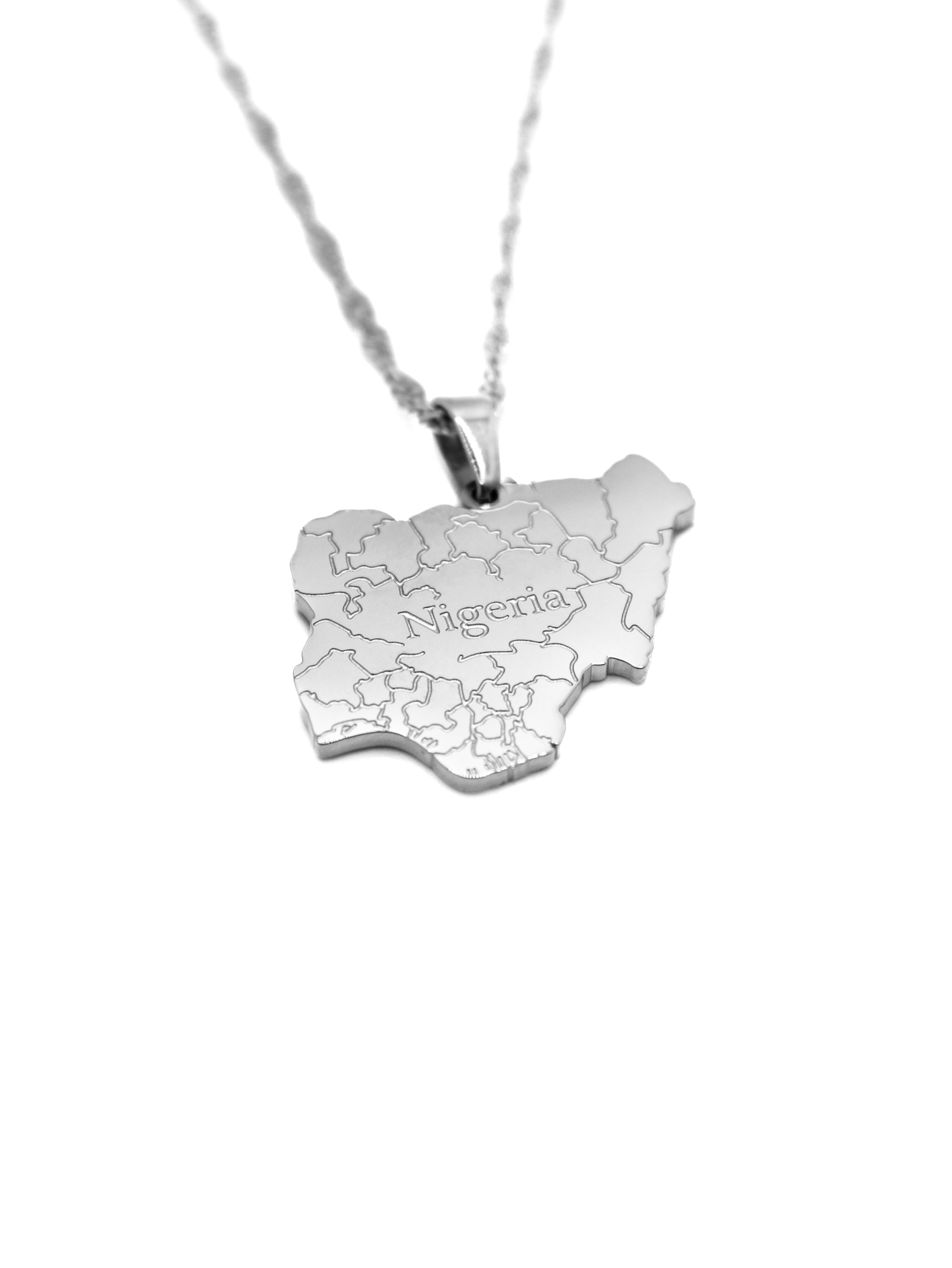 Nigeria Map Necklace - KIRO UK