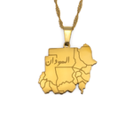 Sudan Map Necklace - KIRO UK