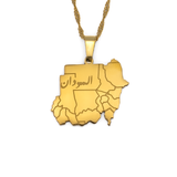 Sudan Map Necklace - KIRO UK
