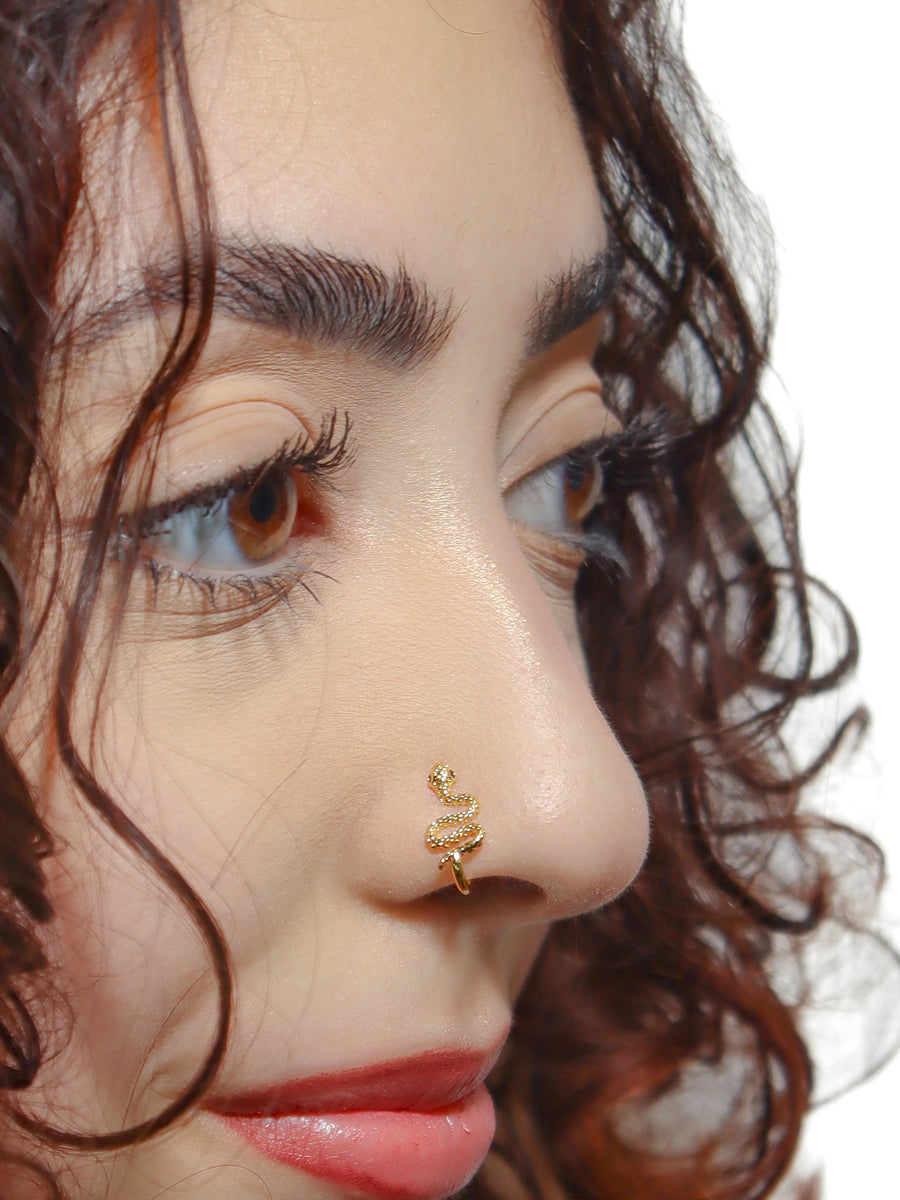 Faux Serpent Nose Ring