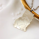 Sterling Silver Custom Map Necklace - KIRO UK