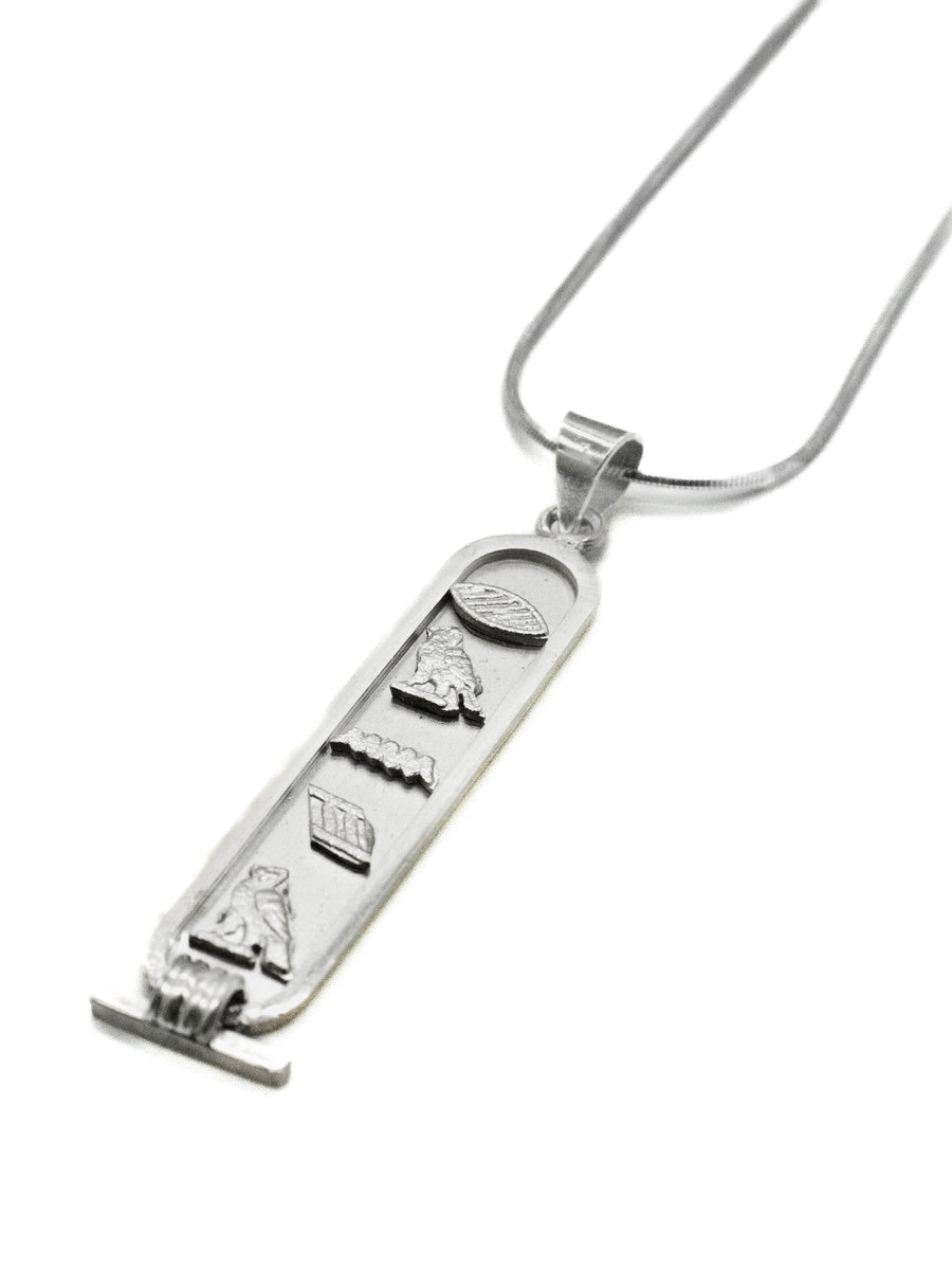 3D Personalised Hieroglyphic Cartouche Necklace - KIRO UK