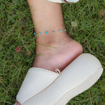 Mona Turquoise Anklet - KIRO UK