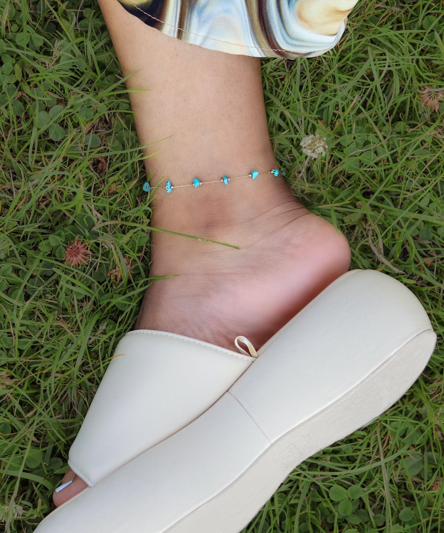 Mona Turquoise Anklet - KIRO UK