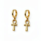 Egyptian Ankh Hoops