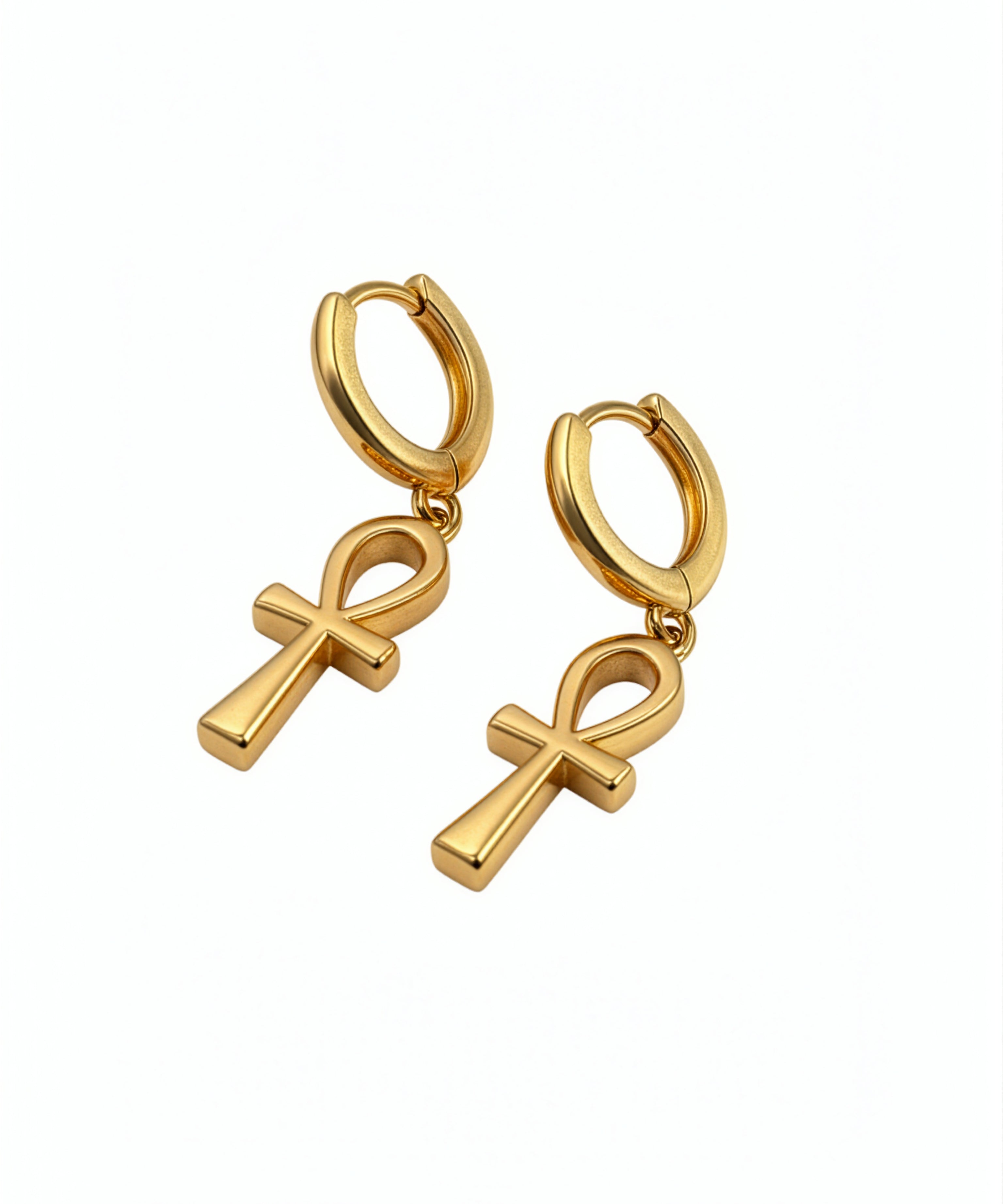 Egyptian Ankh Hoops