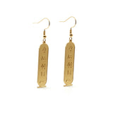 Egyptian Cartouche Drop Earrings