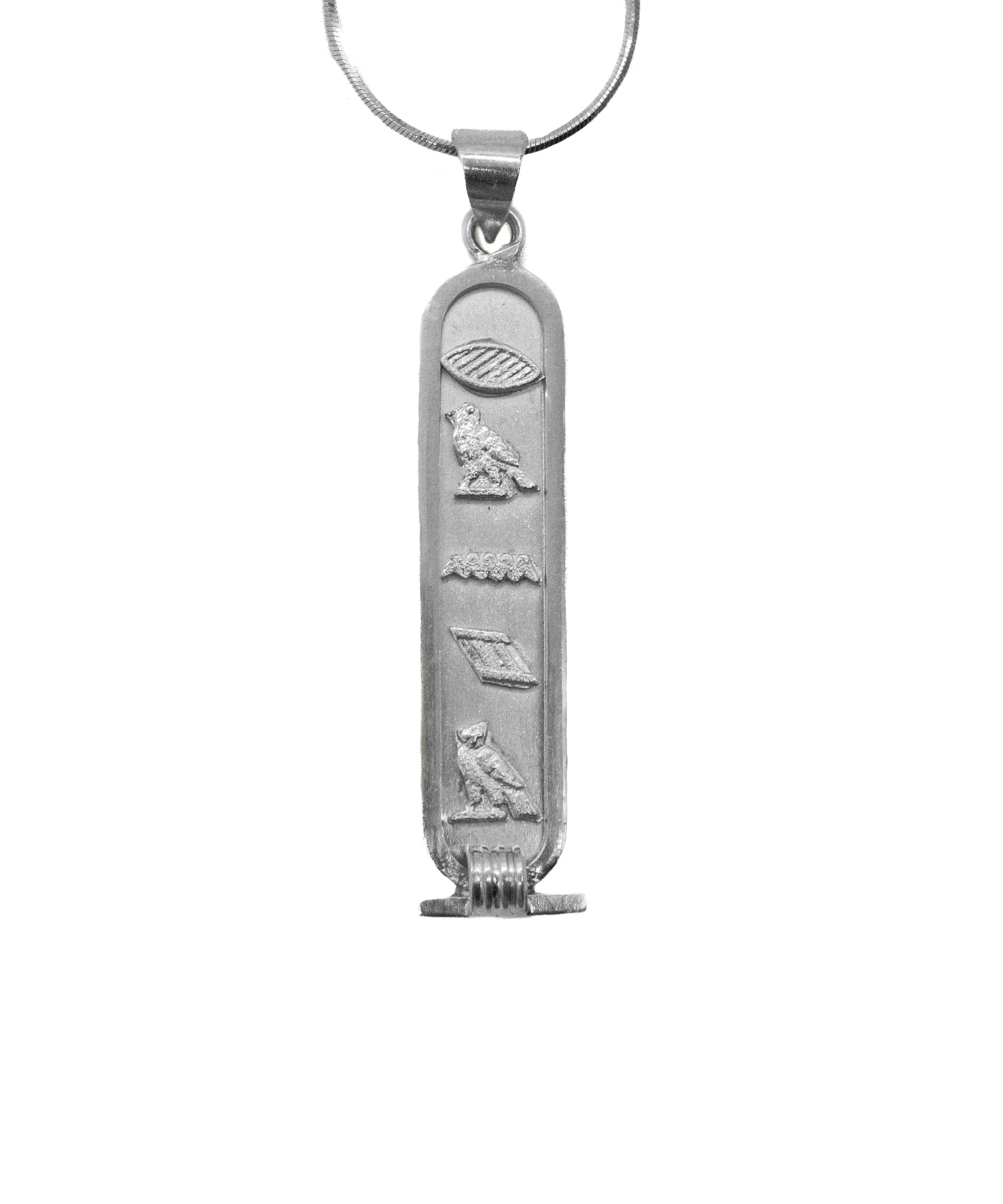 3D Personalised Hieroglyphic Cartouche Necklace - KIRO UK