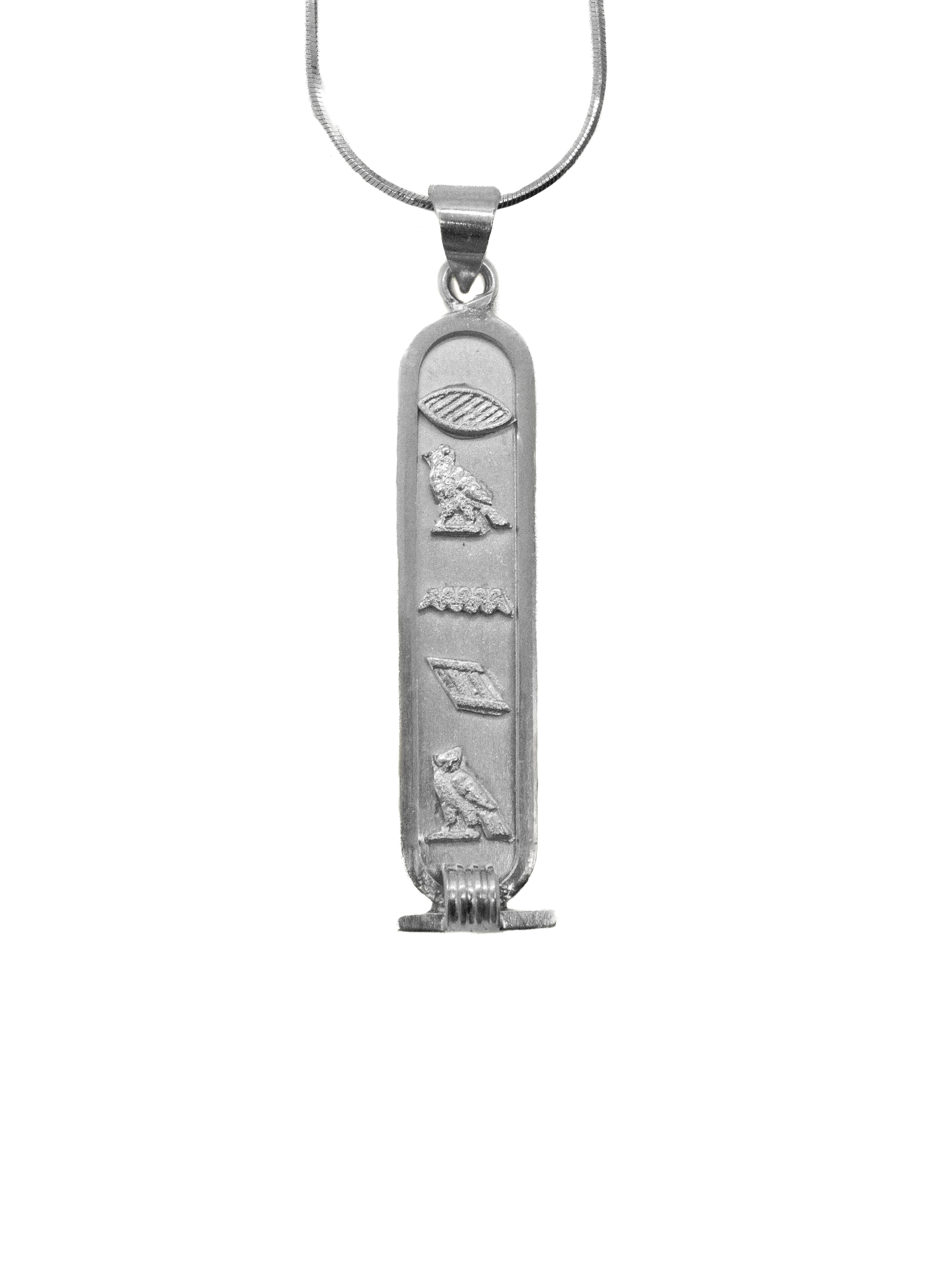 3D Personalised Hieroglyphic Cartouche Necklace - KIRO UK