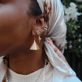 Pyramid Drop Earrings