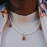 Scarab Pearl Necklace