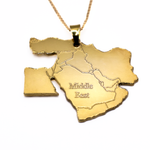 Gold Plated Custom Continent Map Necklace - KIRO UK