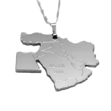 Sterling Silver Custom Continent Map Necklace - KIRO UK