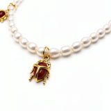 Scarab Pearl Necklace