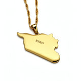 Syria Map Necklace