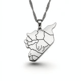 Syria Map Necklace
