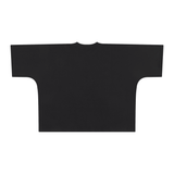 Black oversized cotton T shirt shown flat for the KIRO Clothing collection