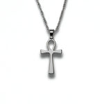 Egyptian Ankh necklace with a gold plated Ankh pendant and textured chain displayed against a white background by KIRO UK