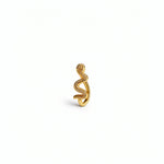 Gold serpent faux nose ring by KIRO UK shown on a white background from the Nose Ring and Faux nose rings collections