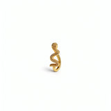Gold serpent faux nose ring by KIRO UK shown on a white background from the Nose Ring and Faux nose rings collections