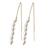 Pearl Line Earrings