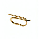 18k Gold plated KIRO meroe two finger bar ring