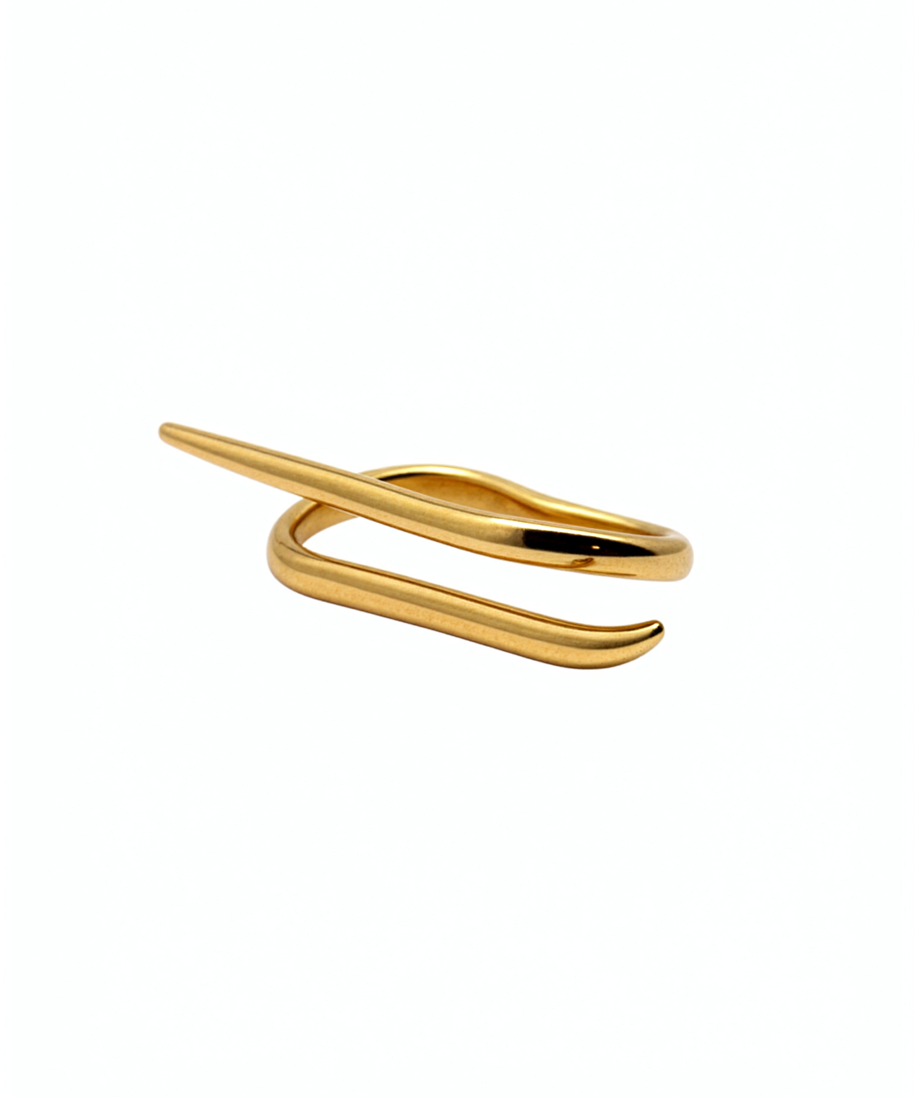 18k Gold plated KIRO meroe two finger bar ring
