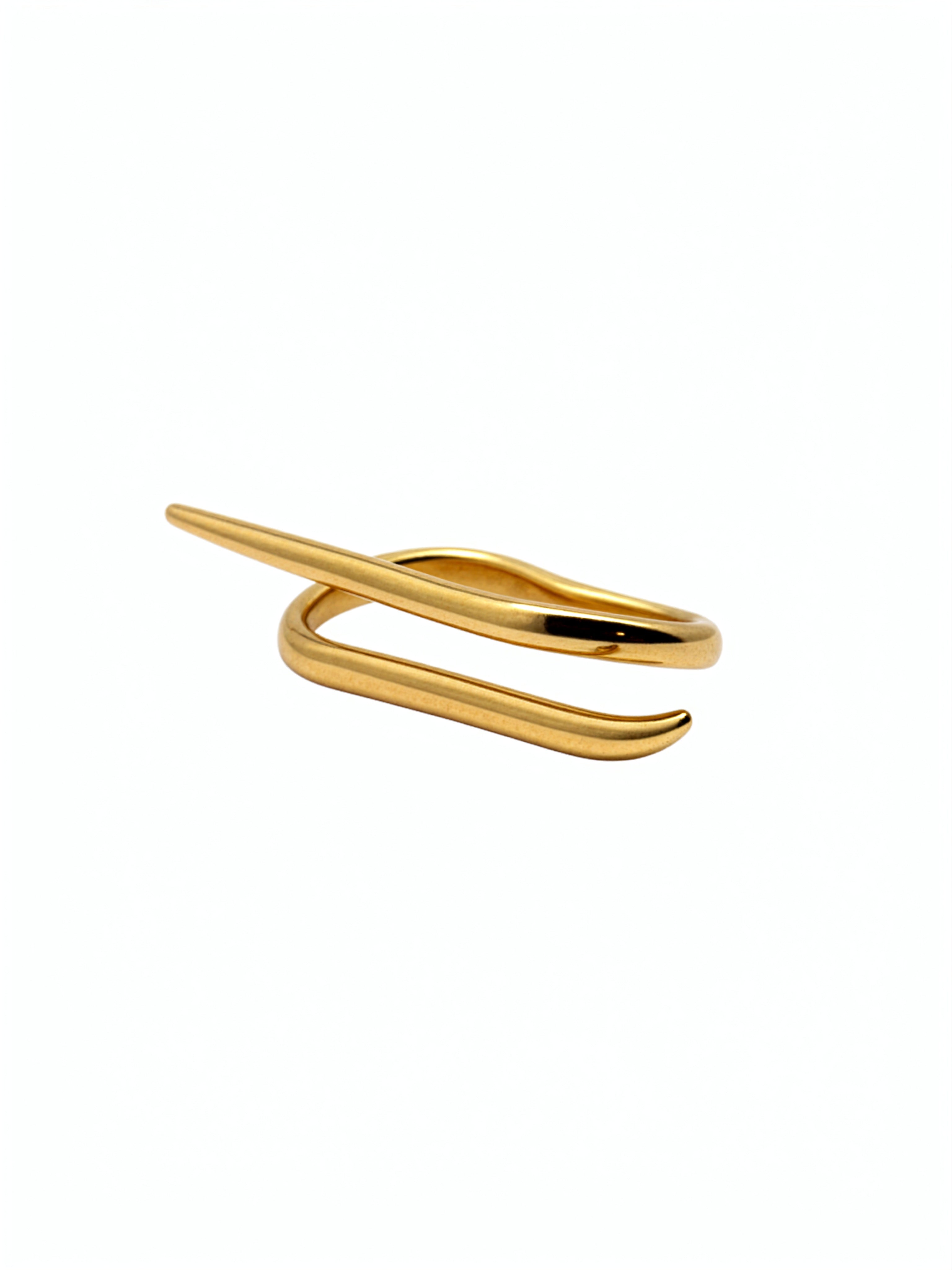 18k Gold plated KIRO meroe two finger bar ring