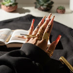 KIRO gold plated Serpent XL ring with intricate snake design, adjustable size, statement accessory.