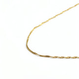 KIRO UK 60cm gold plated stainless steel necklace chain shown against a white background with a textured twisted design for layering and hijab styling