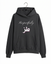 Black oversized cotton hoodie on a hanger with Respectfully and Toz lettering on the front. KIRO Clothing collection.