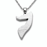 Silver plated Somalia map necklace with Somalia engraved on the pendant and textured map detail on a chain