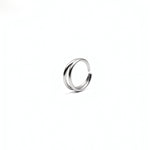 925 sterling silver double hoop nose ring by KIRO UK displayed on a clean white background